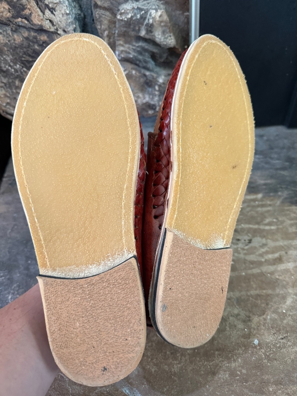 Men's Handmade Leather Huaraches Closed Toed Shoes size 9 - Picture 4 of 5